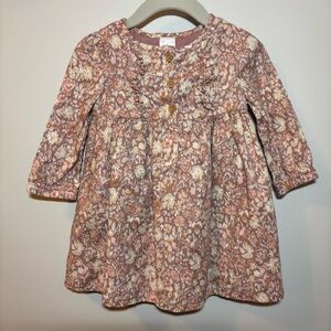 Long Sleeve Floral Kids Dress
